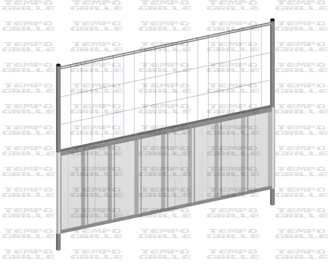 Clôture de chantier semi-opaque code article CMSEMIOPAQUE2x2BLANC