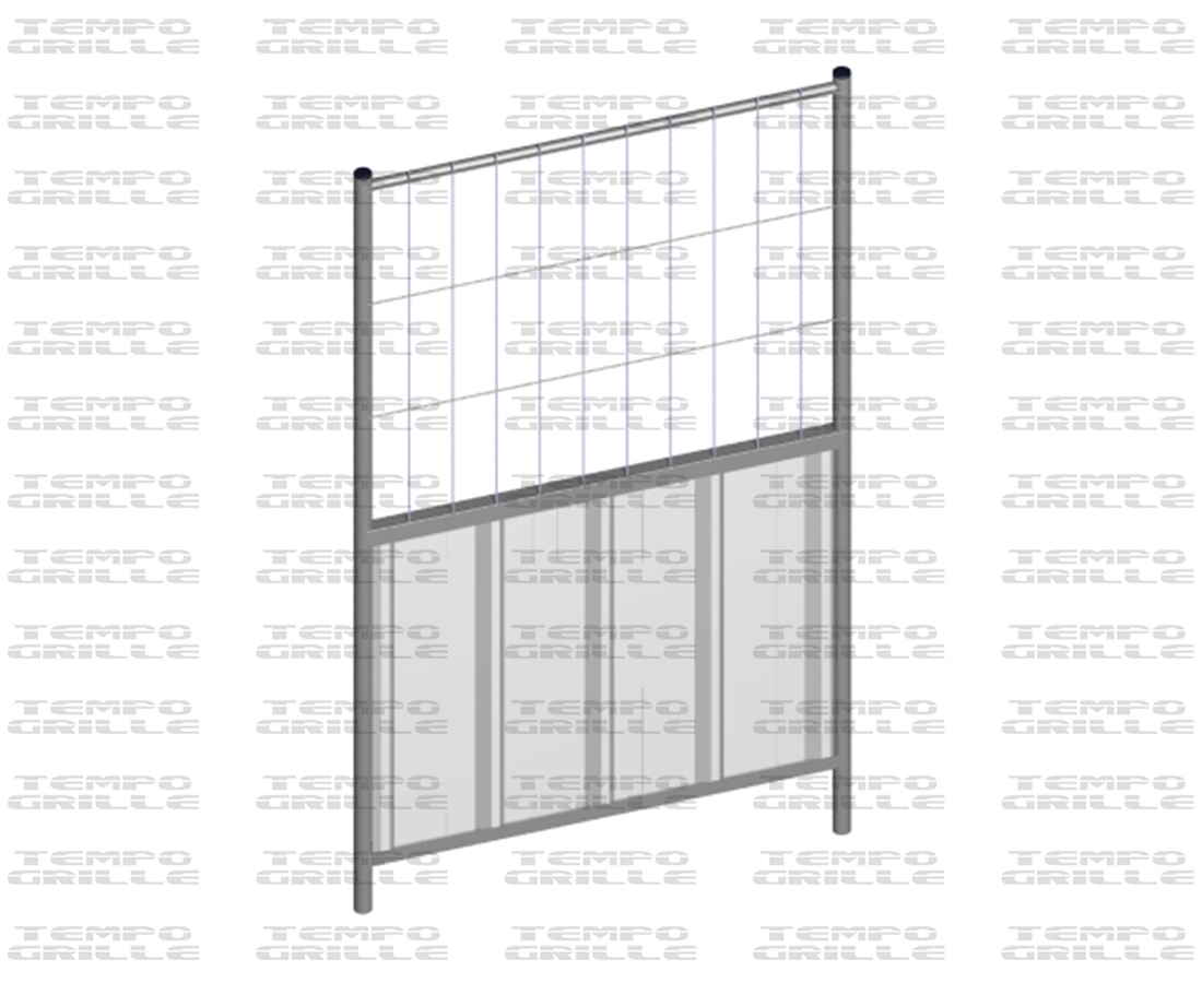 Portillon semi-opaque code article PORTILLONSEMIOPAQUE1x2BLANC